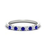 Load image into Gallery viewer, stackable-elegance-round-sapphire-0.25-carat-diamond-band-in-white-gold-FD8008GSABL-0.25CT-NL-WG
