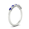 Load image into Gallery viewer, stackable-elegance-round-sapphire-0.25-carat-diamond-band-in-white-gold-FD8008GSABLANGLE2-0.25CT-NL-WG