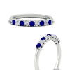 Load image into Gallery viewer, stackable-elegance-round-sapphire-0.25-carat-diamond-band-in-white-gold-FD8008GSABLANGLE3-0.25CT-NL-WG