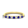 Load image into Gallery viewer, stackable-elegance-round-sapphire-0.25-carat-diamond-band-in-yellow-gold-FD8008GSABL-0.25CT-NL-YG-HW