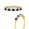 Load image into Gallery viewer, stackable-elegance-round-sapphire-0.25-carat-diamond-band-in-yellow-gold-FD8008GSABLANGLE3-0.25CT-NL-YG