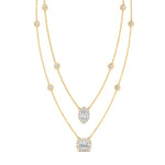 Load image into Gallery viewer, stackable-halo-station-diamond-necklace-in-FDNK11062ANGLE1-NL-YG
