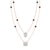 Load image into Gallery viewer, stackable-halo-station-diamond-necklace-with-black-diamond-in-FDNK11062GBLACKANGLE1-NL-RG