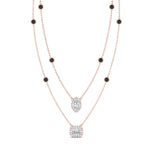 Load image into Gallery viewer, stackable-halo-station-diamond-necklace-with-black-diamond-in-FDNK11062GBLACKANGLE1-NL-RG
