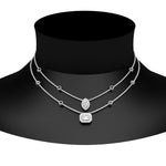 Load image into Gallery viewer, stackable-halo-station-diamond-necklace-with-black-diamond-in-FDNK11062GBLACKANGLE1-NL-WG

