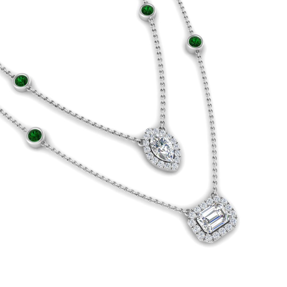 stackable-halo-station-diamond-necklace-with-emerald-in-FDNK11062GEMGRANGLE1-NL-WG