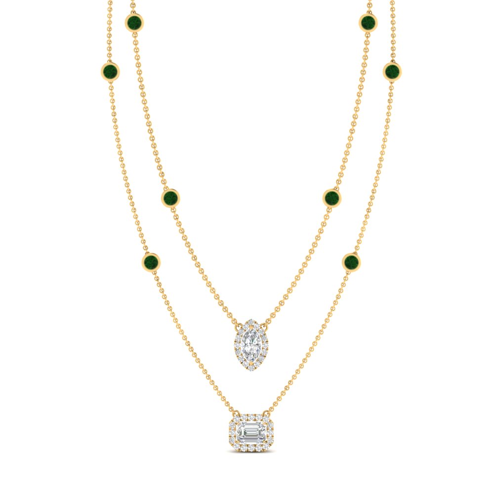 stackable-halo-station-diamond-necklace-with-emerald-in-FDNK11062GEMGRANGLE1-NL-YG