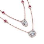 Load image into Gallery viewer, stackable-halo-station-diamond-necklace-with-pink-sapphire-in-FDNK11062GSADRPIANGLE1-NL-RG
