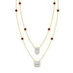 Load image into Gallery viewer, stackable-halo-station-diamond-necklace-with-pink-sapphire-in-FD-NK11062GSADRPIANGLE1-NL-YG

