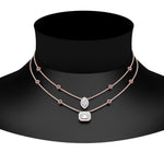 Load image into Gallery viewer, stackable-halo-station-diamond-necklace-with-ruby-in-FDNK11062GRUDRANGLE1-NL-RG
