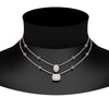 Load image into Gallery viewer, stackable-halo-station-diamond-necklace-with-sapphire-in-FDNK11062GSABLANGLE1-NL-RG