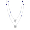 Load image into Gallery viewer, stackable-halo-station-diamond-necklace-with-sapphire-in-FDNK11062GSABLANGLE1-NL-WG