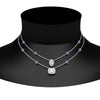 Load image into Gallery viewer, stackable-halo-station-diamond-necklace-with-sapphire-in-FDNK11062GSABLANGLE1-NL-WG
