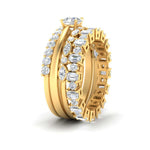 Load image into Gallery viewer, stacked-wedding-bands-with-solitaire-in-FD10139B-NL-YG
