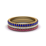 Load image into Gallery viewer, stacking-bands-with-sapphires-in-14K-yellow-gold-FDENS3009B-NL-YG-GS.jpg
