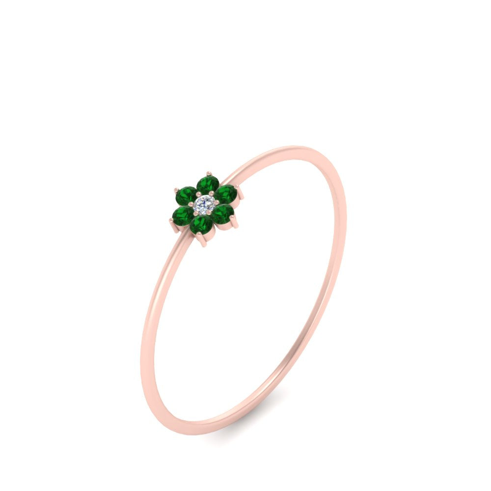 Flower Stacking Wedding Ring