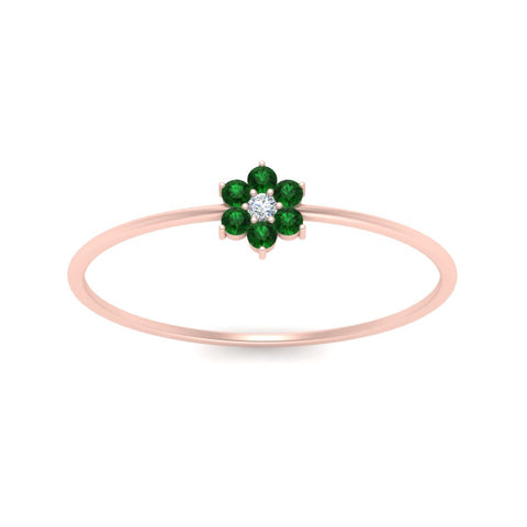 Flower Stacking Wedding Ring