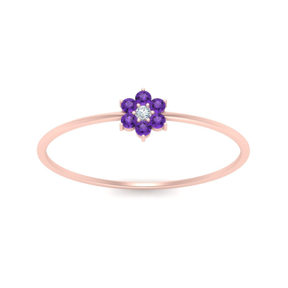 Flower Stacking Wedding Ring