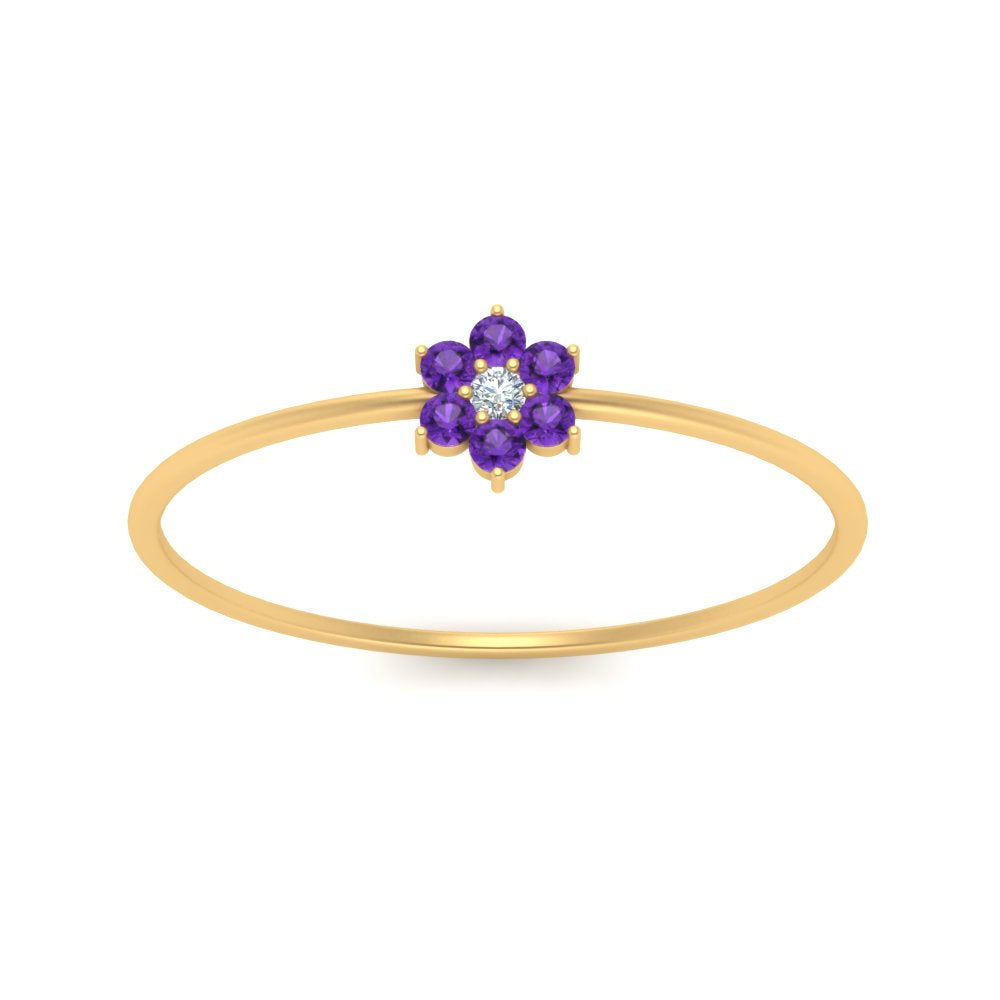Flower Stacking Wedding Ring