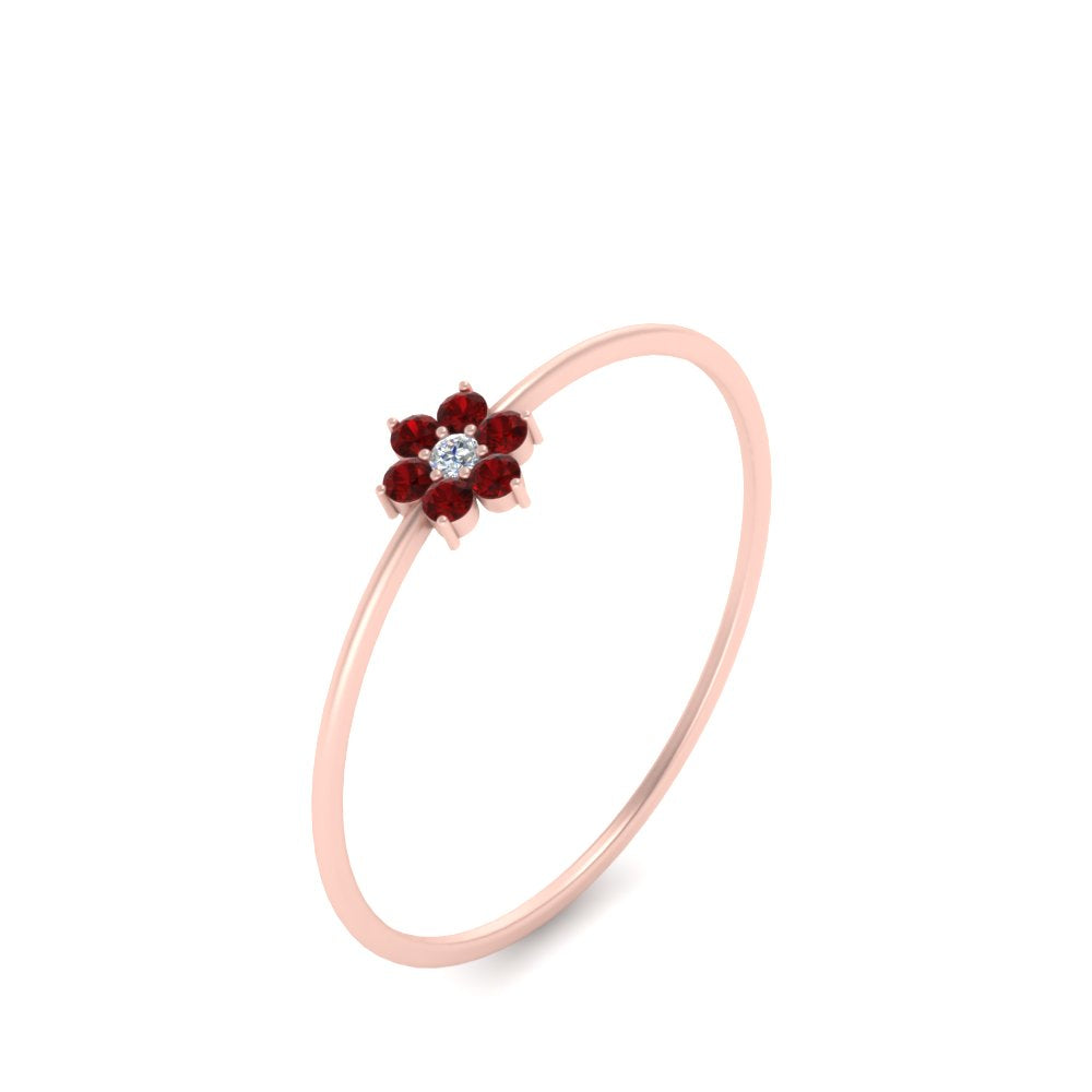 Flower Stacking Wedding Ring