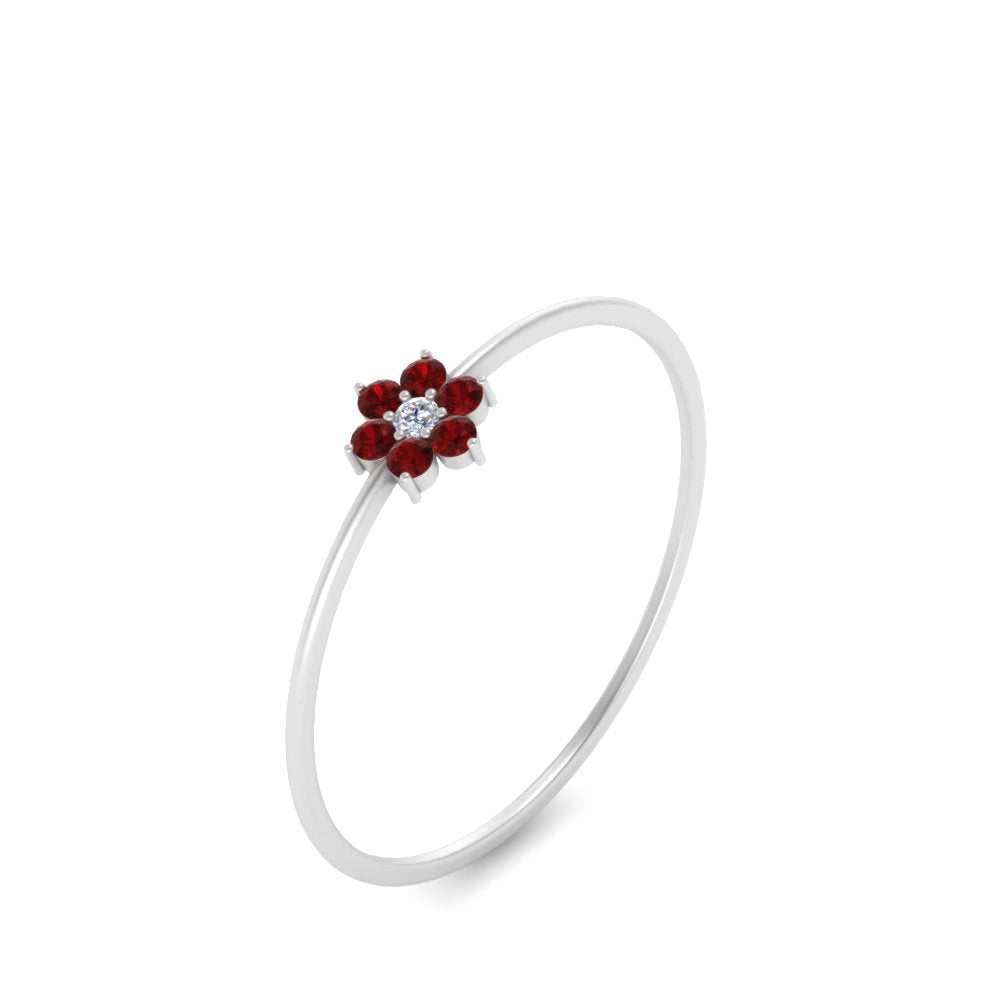 Flower Stacking Wedding Ring