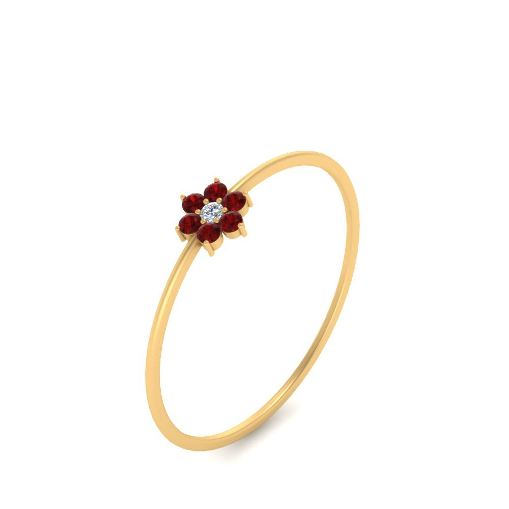 Flower Stacking Wedding Ring