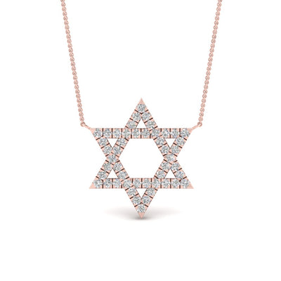 Star Of David Delicate Diamond Pendant