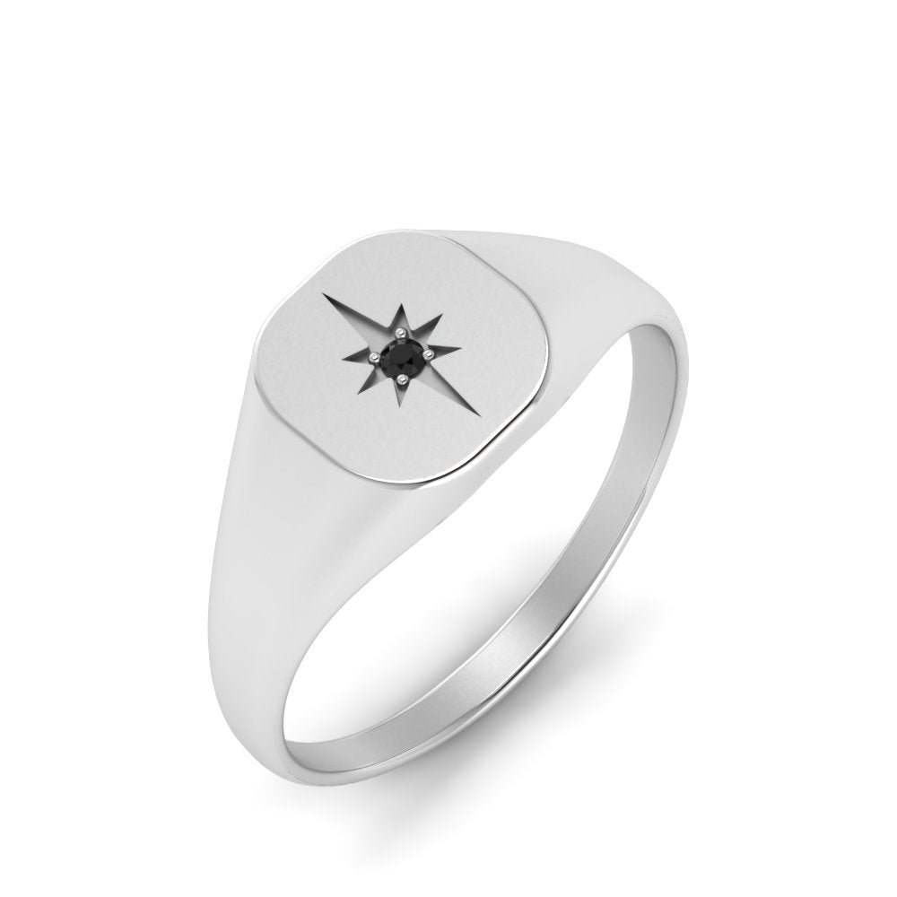 Starburst Signet Ring For Men