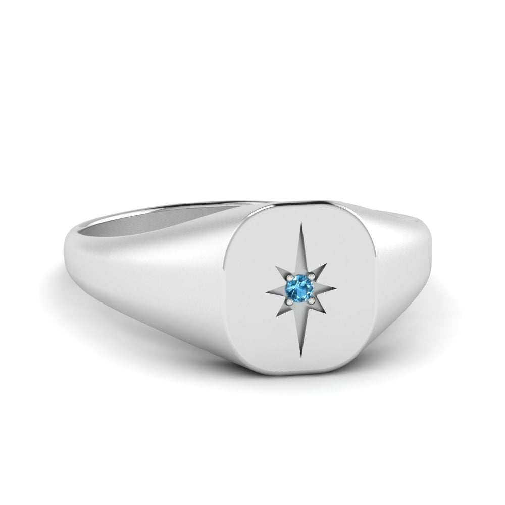 Starburst Signet Ring For Men