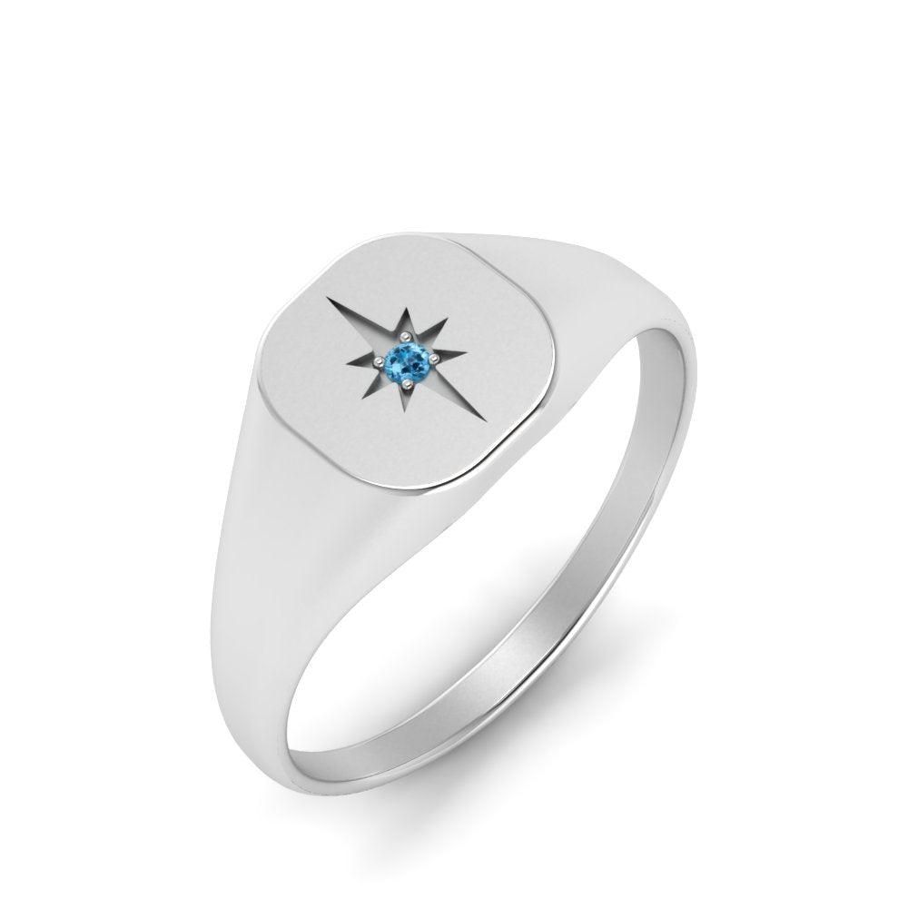 Starburst Signet Ring For Men
