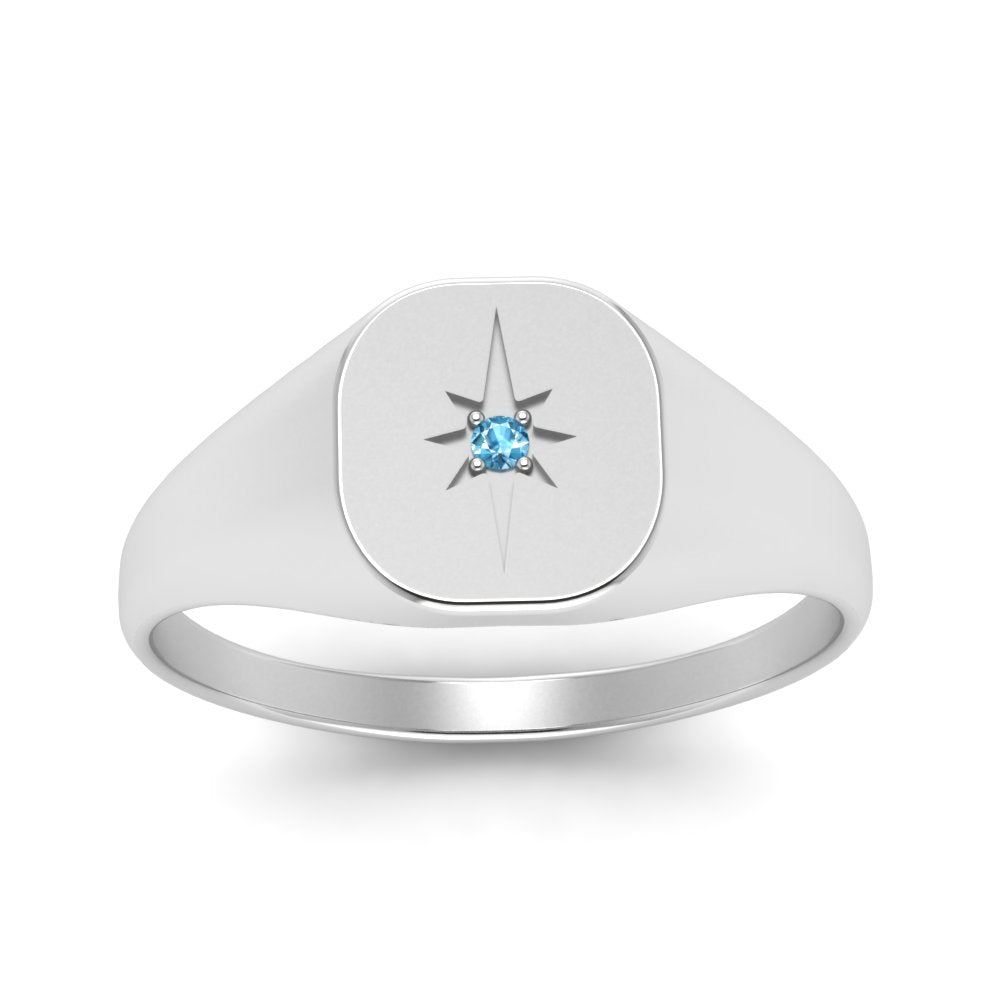 Starburst Signet Ring For Men