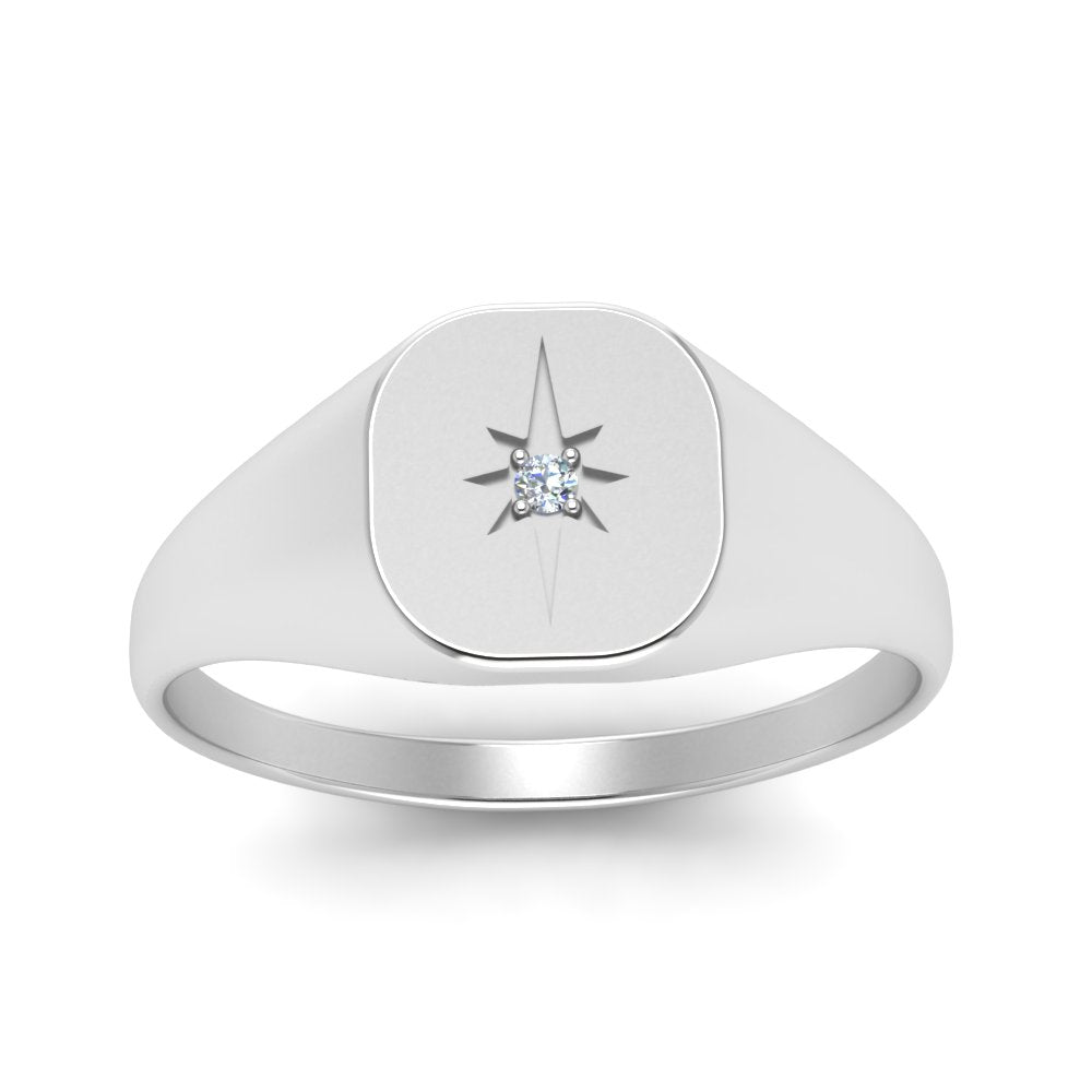 Starburst Signet Ring For Men
