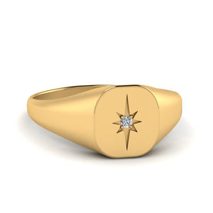 Starburst Signet Ring For Men