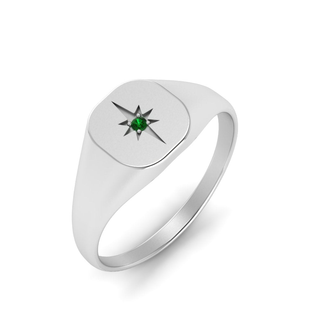 Starburst Signet Ring For Men