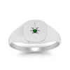 Load image into Gallery viewer, starburst-signet-emerald-ring-for-men-in-white-gold-FDM122748GEMGRANGLE2-NL-WG.jpg