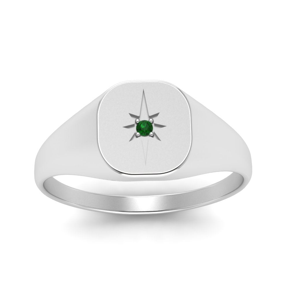 Starburst Signet Ring For Men