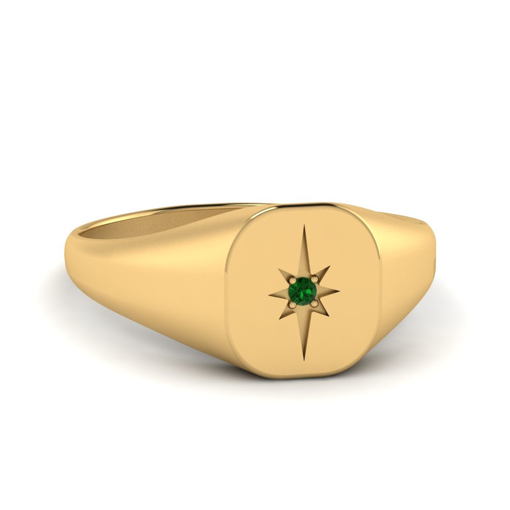 Starburst Signet Ring For Men