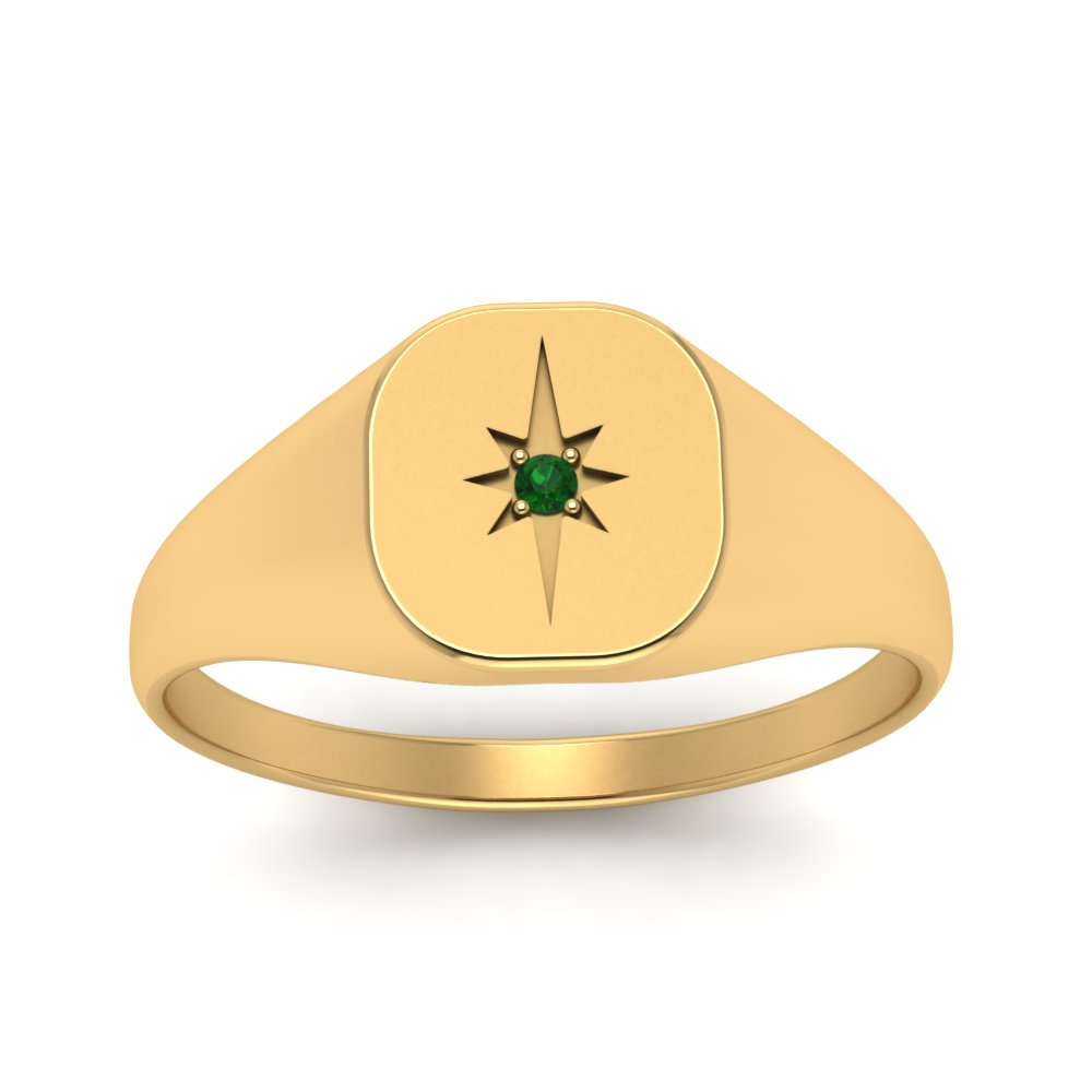 Starburst Signet Ring For Men