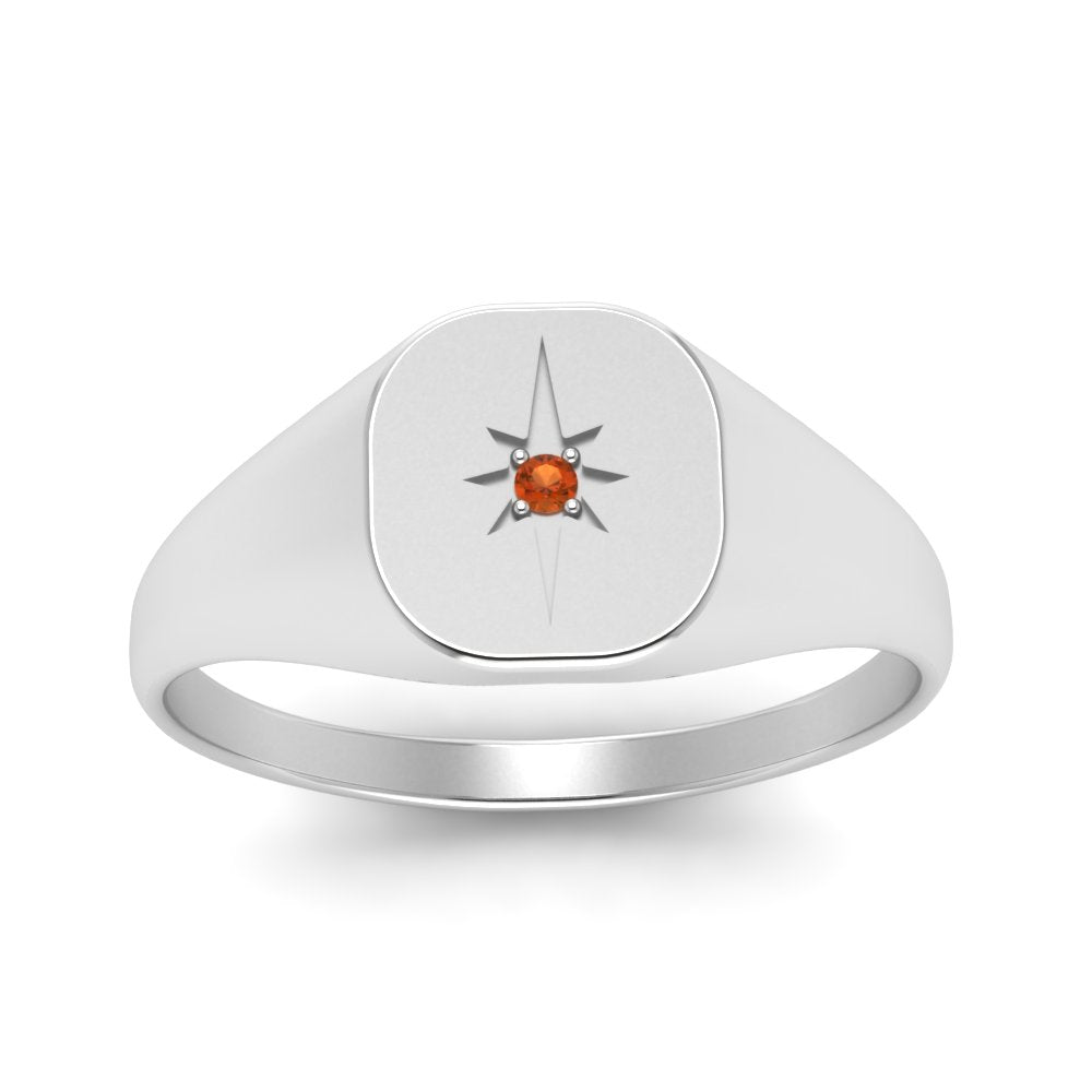 Starburst Signet Ring For Men