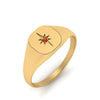 Load image into Gallery viewer, starburst-signet-emerald-ring-for-men-in-yellow-gold-FDM122748GEMGR-NL-YG.jpg