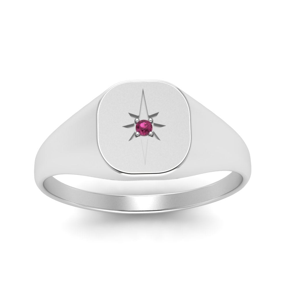 Starburst Signet Ring For Men
