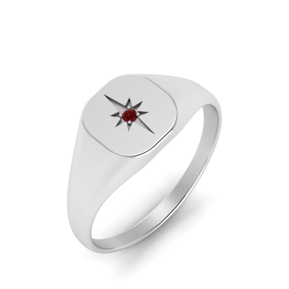 Starburst Signet Ring For Men