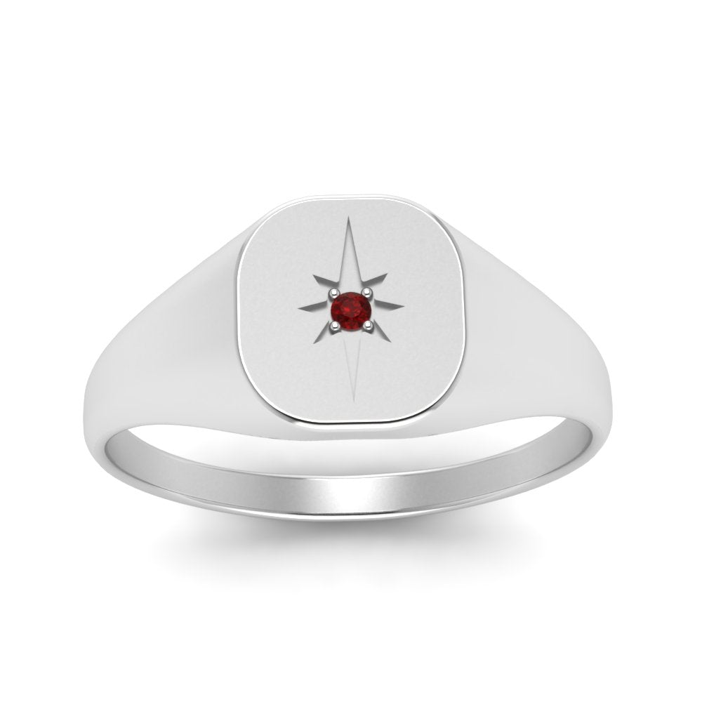 Starburst Signet Ring For Men