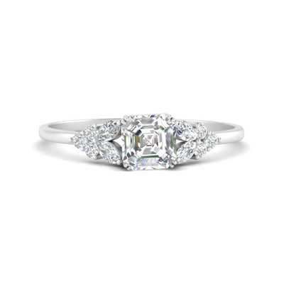 Marquise Accented Modern Engagement Ring