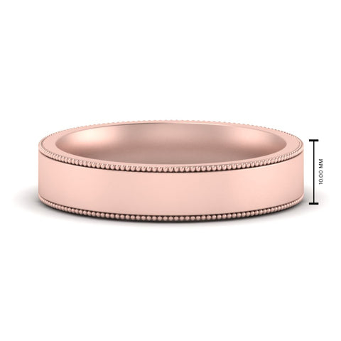 Stepped Edge Comfort Fit Flat Mens Band