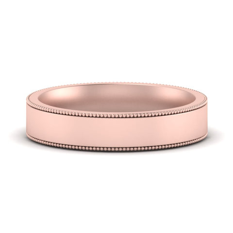 Stepped Edge Comfort Fit Flat Mens Band