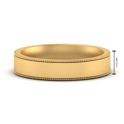Stepped Edge Comfort Fit Flat Mens Band