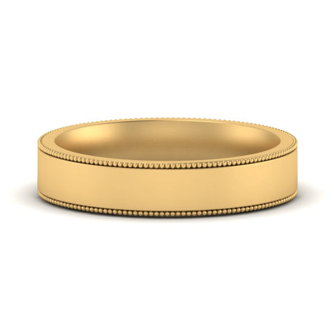Stepped Edge Comfort Fit Flat Mens Band