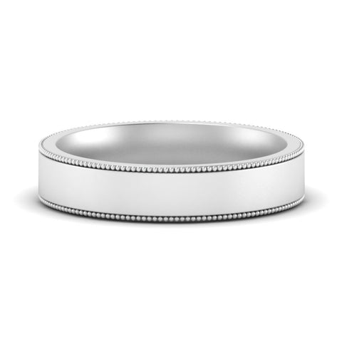 Stepped Edge Comfort Fit Flat Mens Band