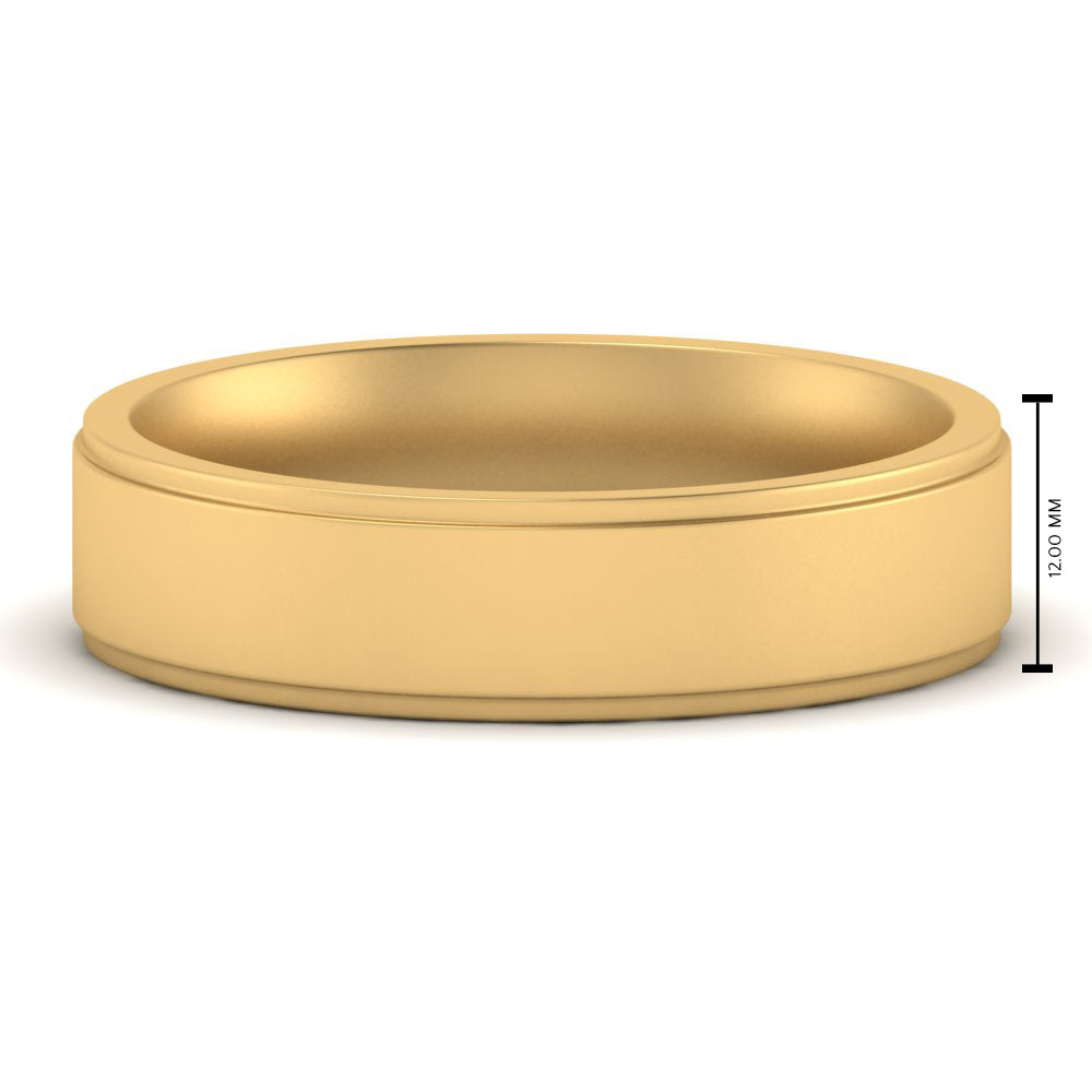 4 mm Steps Edge Comfort Fit Mens Band